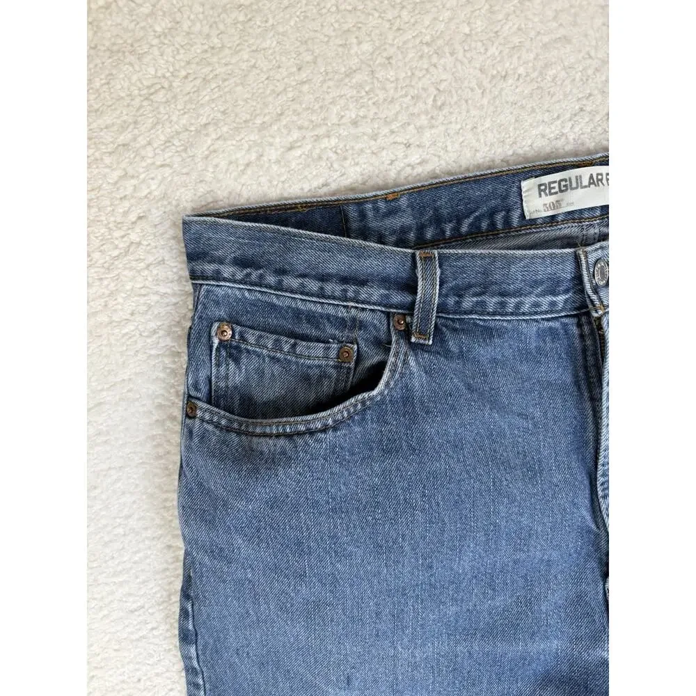 Vintage Levis 505 Jeans Men 40x30 Regular Fit Straight Workwear Denim Y2K